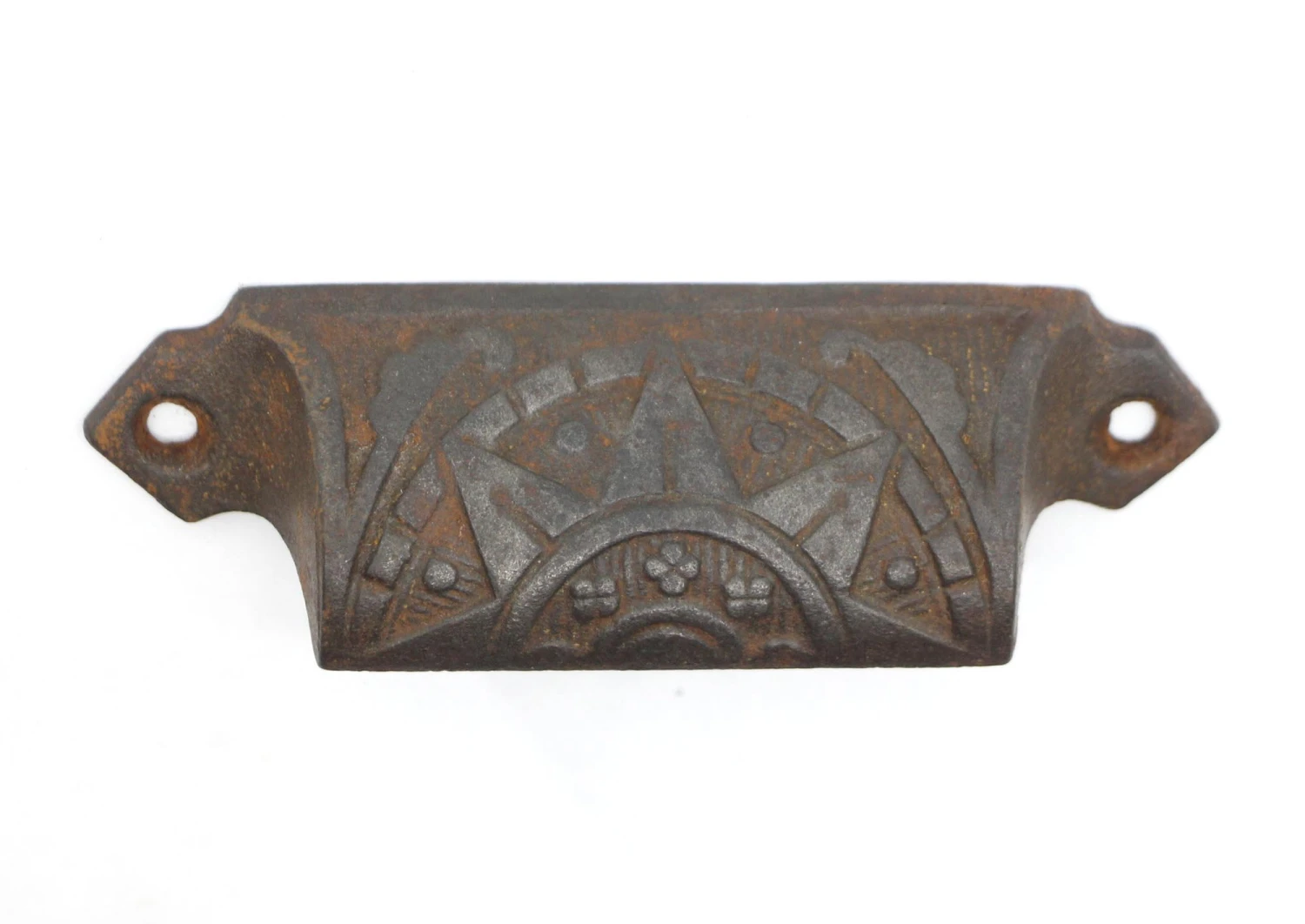 Pair Of 4.5 In. Antique Aesthetic Cast Iron Bin Drawer Pulls 6 Pair Of 4.5 In. Antique Aesthetic Cast Iron Bin Drawer Pulls - Image 4