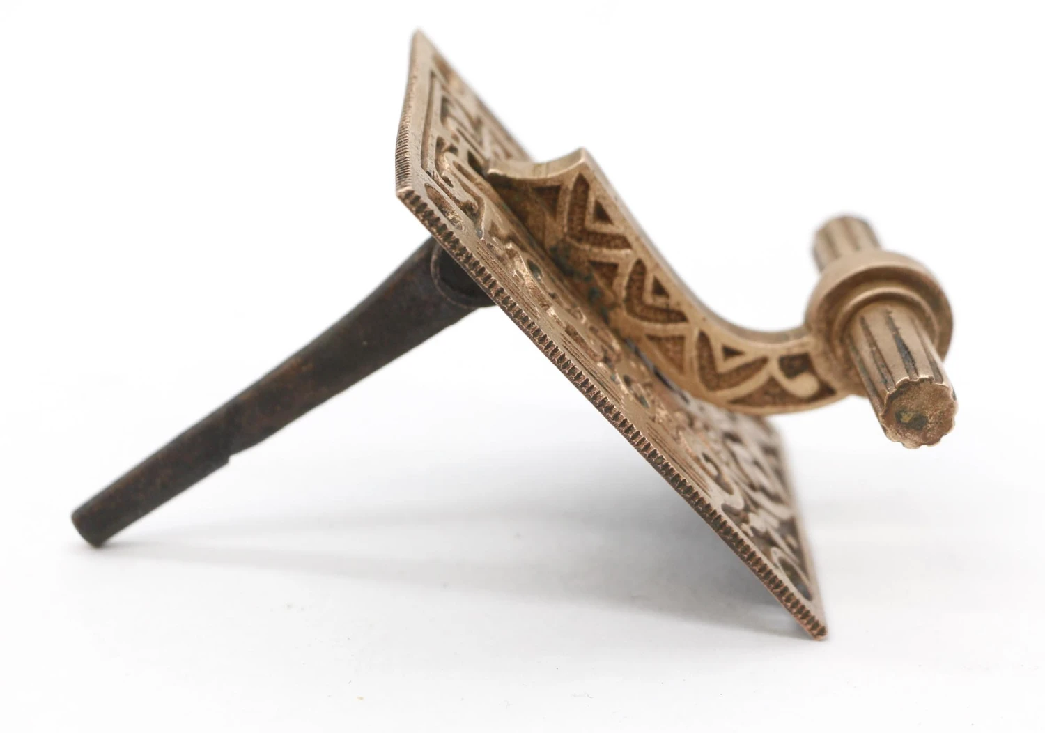 Antique Aesthetic Polished Bronze Mechanical Doorbell Lever 6 Antique Aesthetic Polished Bronze Mechanical Doorbell Lever - Image 4