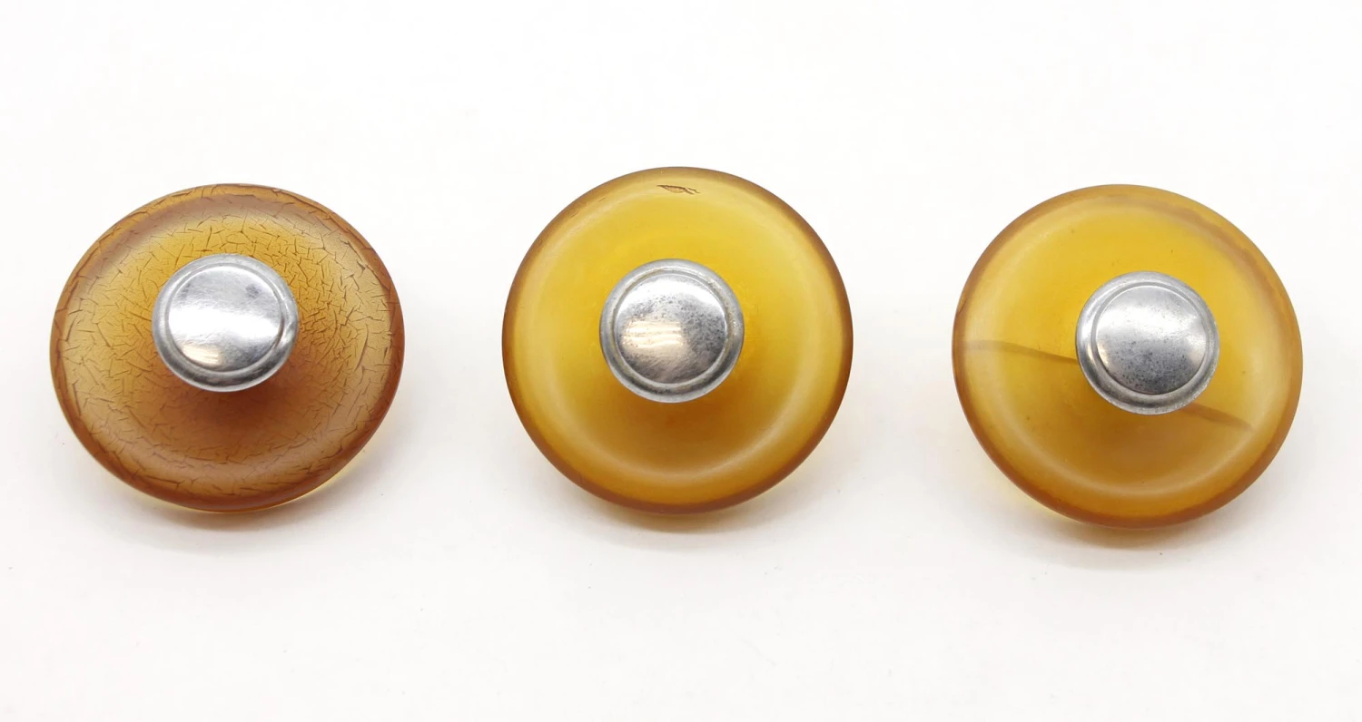 Vintage Mid Century Nickeled Brass Bakelite Cabinet Knob 9 Vintage Mid Century Nickeled Brass Bakelite Cabinet Knob - Image 7