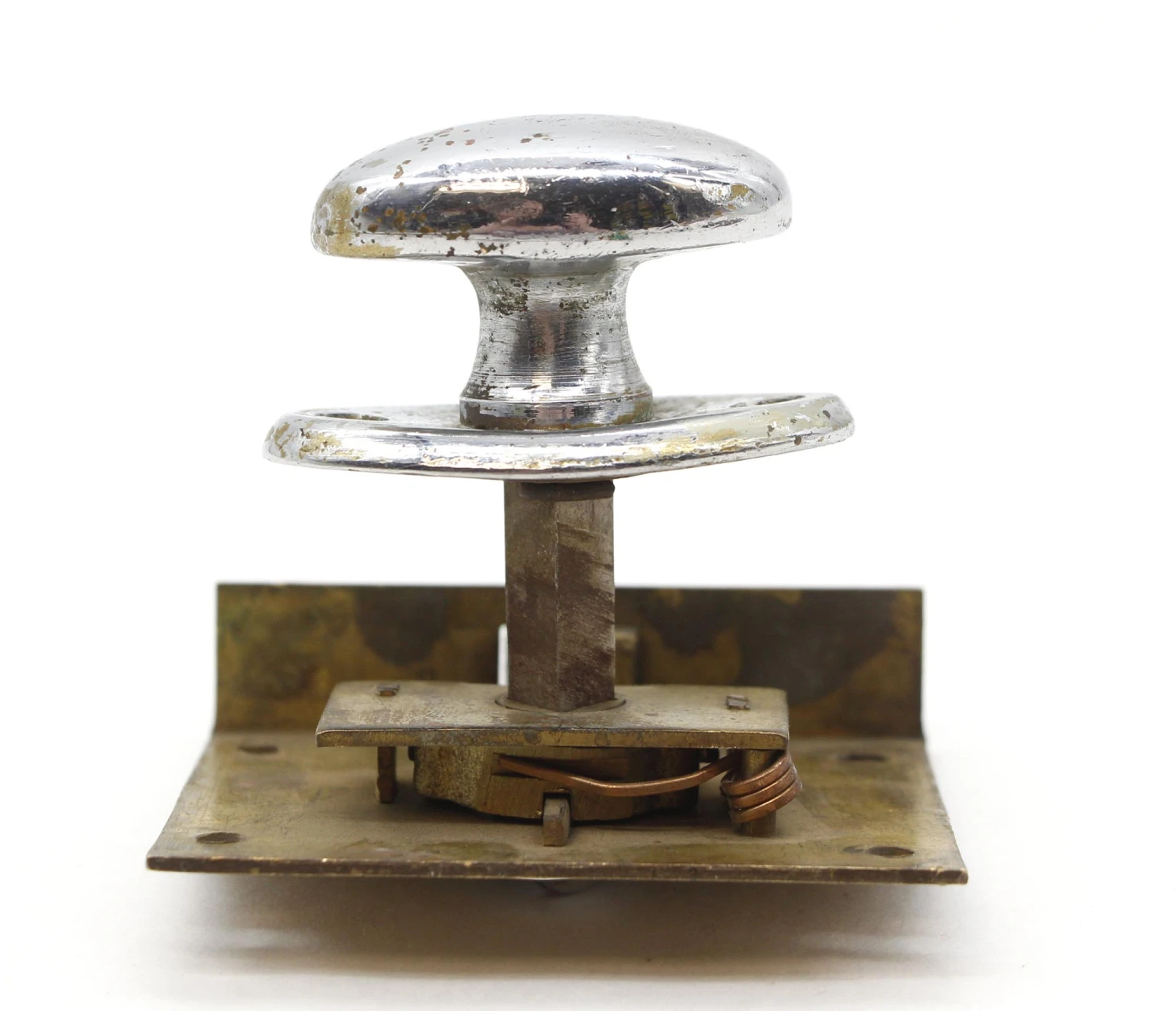 Reclaimed Nickeled Brass Complete Cabinet Latch Set 9 Reclaimed Nickeled Brass Complete Cabinet Latch Set - Image 7