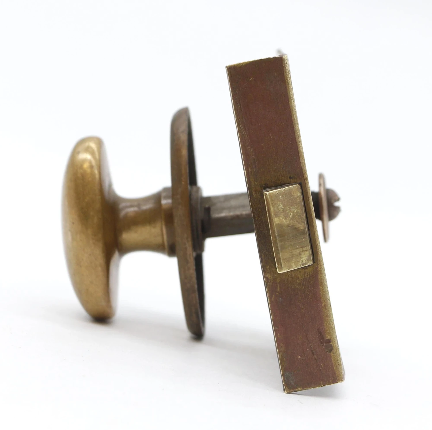 Reclaimed Brass Complete Cabinet Latch Set 6 Reclaimed Brass Complete Cabinet Latch Set - Image 4