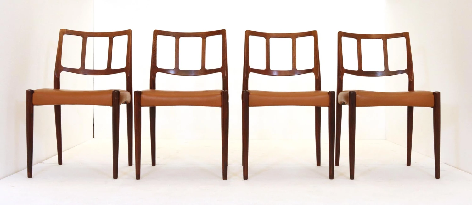Set Of 1950s Mid Century Danish Uldum Mobelfabrik Chairs 6 Set Of 1950s Mid Century Danish Uldum Mobelfabrik Chairs - Image 4