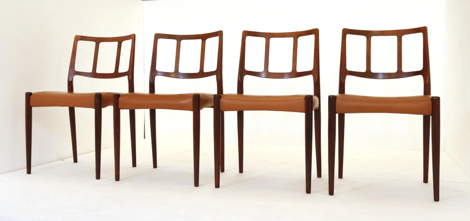 Set Of 1950s Mid Century Danish Uldum Mobelfabrik Chairs 7 Set Of 1950s Mid Century Danish Uldum Mobelfabrik Chairs - Image 5