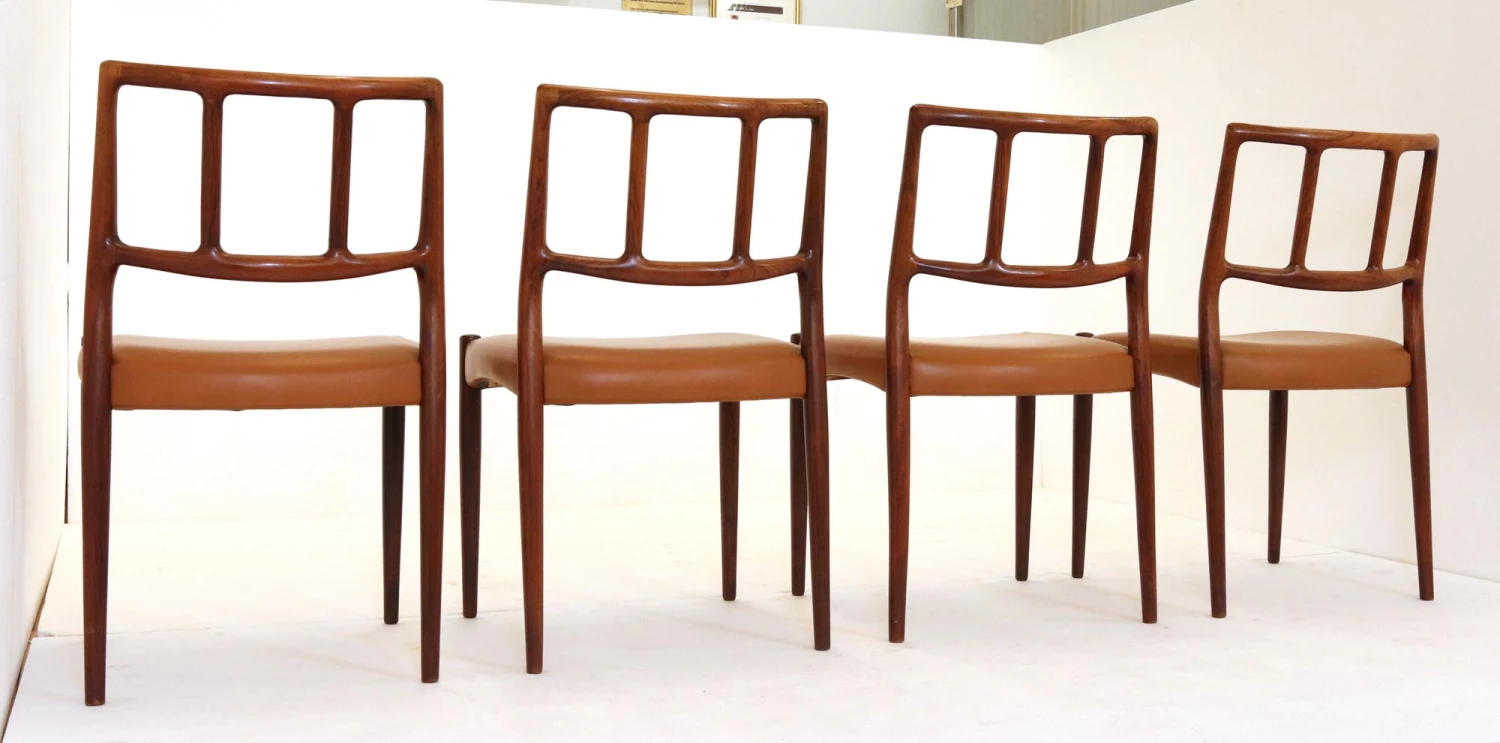 Set Of 1950s Mid Century Danish Uldum Mobelfabrik Chairs 8 Set Of 1950s Mid Century Danish Uldum Mobelfabrik Chairs - Image 6