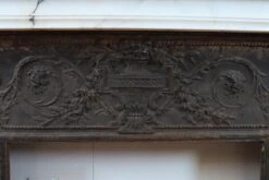 Louis XVI White & Gray Veined Marble Fireplace Mantel 22 Louis XVI White & Gray Veined Marble Fireplace Mantel -OGT Sale Store q287775 05