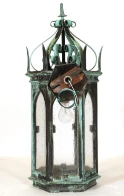Pair Of 19th Century Gothic Bronze Verdigris Lantern Sconces 22 Pair Of 19th Century Gothic Bronze Verdigris Lantern Sconces -OGT Sale Store q287787 06