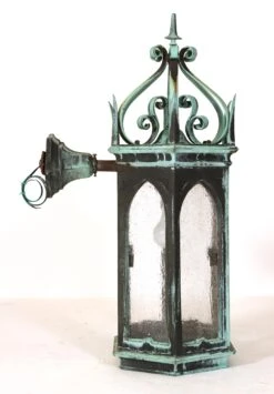 Pair Of 19th Century Gothic Bronze Verdigris Lantern Sconces 24 Pair Of 19th Century Gothic Bronze Verdigris Lantern Sconces -OGT Sale Store q287787 08