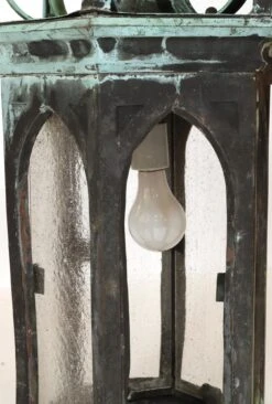 Pair Of 19th Century Gothic Bronze Verdigris Lantern Sconces 26 Pair Of 19th Century Gothic Bronze Verdigris Lantern Sconces -OGT Sale Store q287787 10