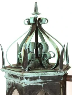 Pair Of 19th Century Gothic Bronze Verdigris Lantern Sconces 27 Pair Of 19th Century Gothic Bronze Verdigris Lantern Sconces -OGT Sale Store q287787 11