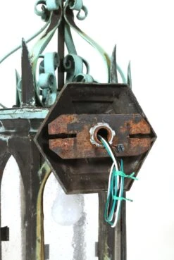 Pair Of 19th Century Gothic Bronze Verdigris Lantern Sconces 28 Pair Of 19th Century Gothic Bronze Verdigris Lantern Sconces -OGT Sale Store q287787 12