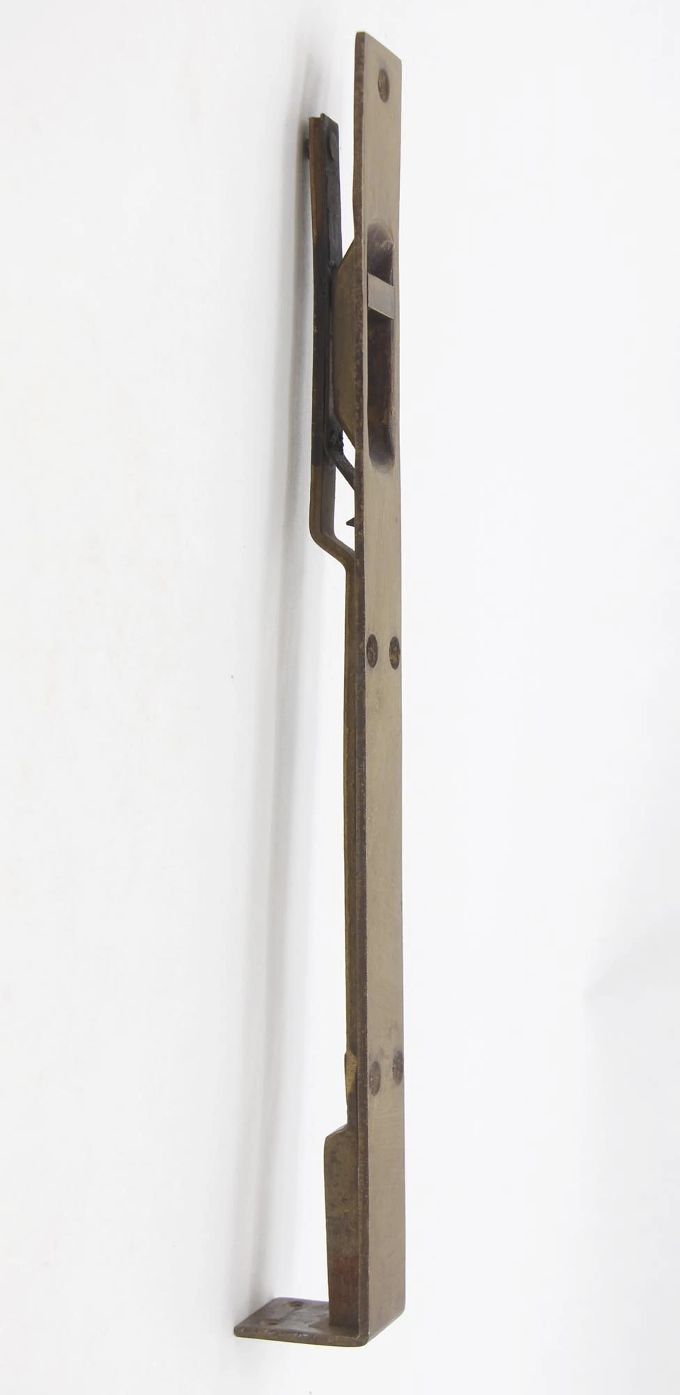 Vintage 12 In. Brass Plated Flush Mount Floor Bolt 7 Vintage 12 In. Brass Plated Flush Mount Floor Bolt - Image 5