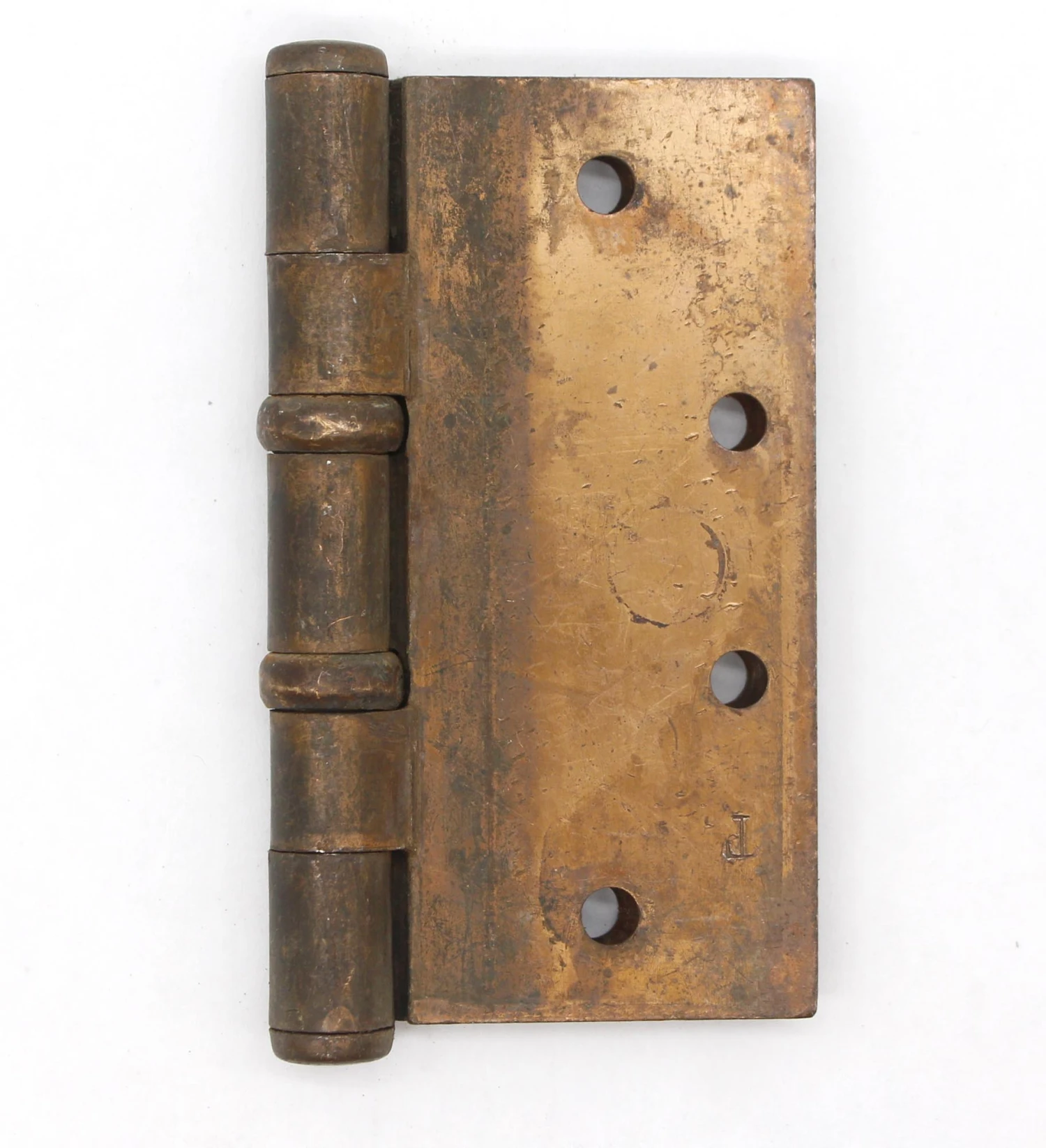 Vintage 4.5 X 4.5 Ball Bearing Brass Plated Steel Door Hinge 6 Vintage 4.5 X 4.5 Ball Bearing Brass Plated Steel Door Hinge - Image 4