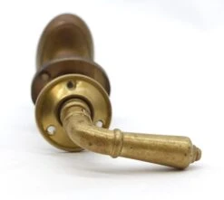 Vintage Oval Brass Knob & Lever Passage Door Knob Set 15 Vintage Oval Brass Knob & Lever Passage Door Knob Set -OGT Sale Store q287859 07