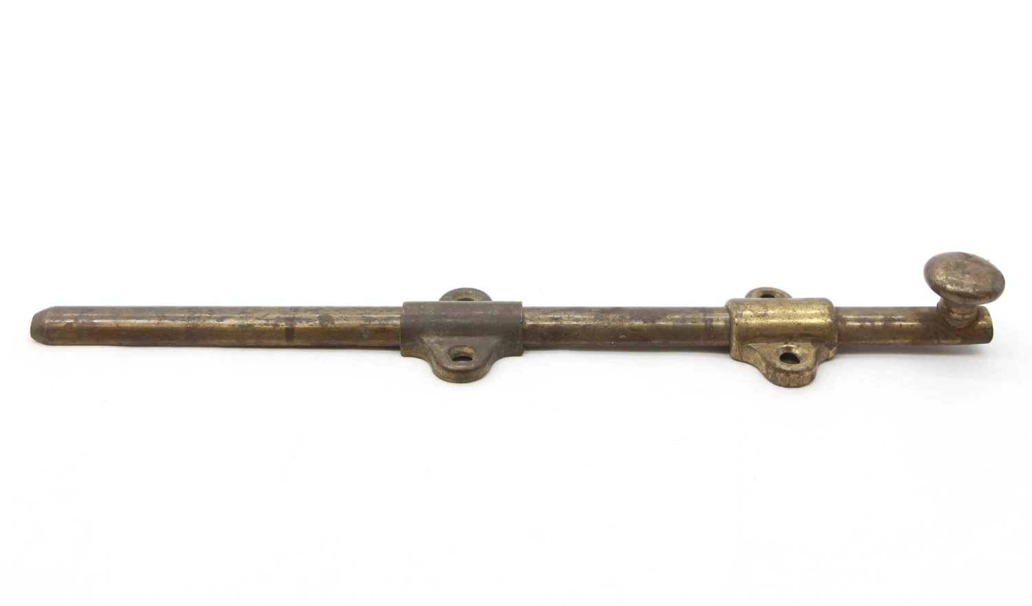Vintage 9 In. Brass Finish Steel Door Surface Bolt 6 Vintage 9 In. Brass Finish Steel Door Surface Bolt - Image 4