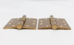 Pair Of Vintage 4.5 X 3.5 In. Brass Ball Bearing Door Hinges 10 Pair Of Vintage 4.5 X 3.5 In. Brass Ball Bearing Door Hinges -OGT Sale Store q287908 04