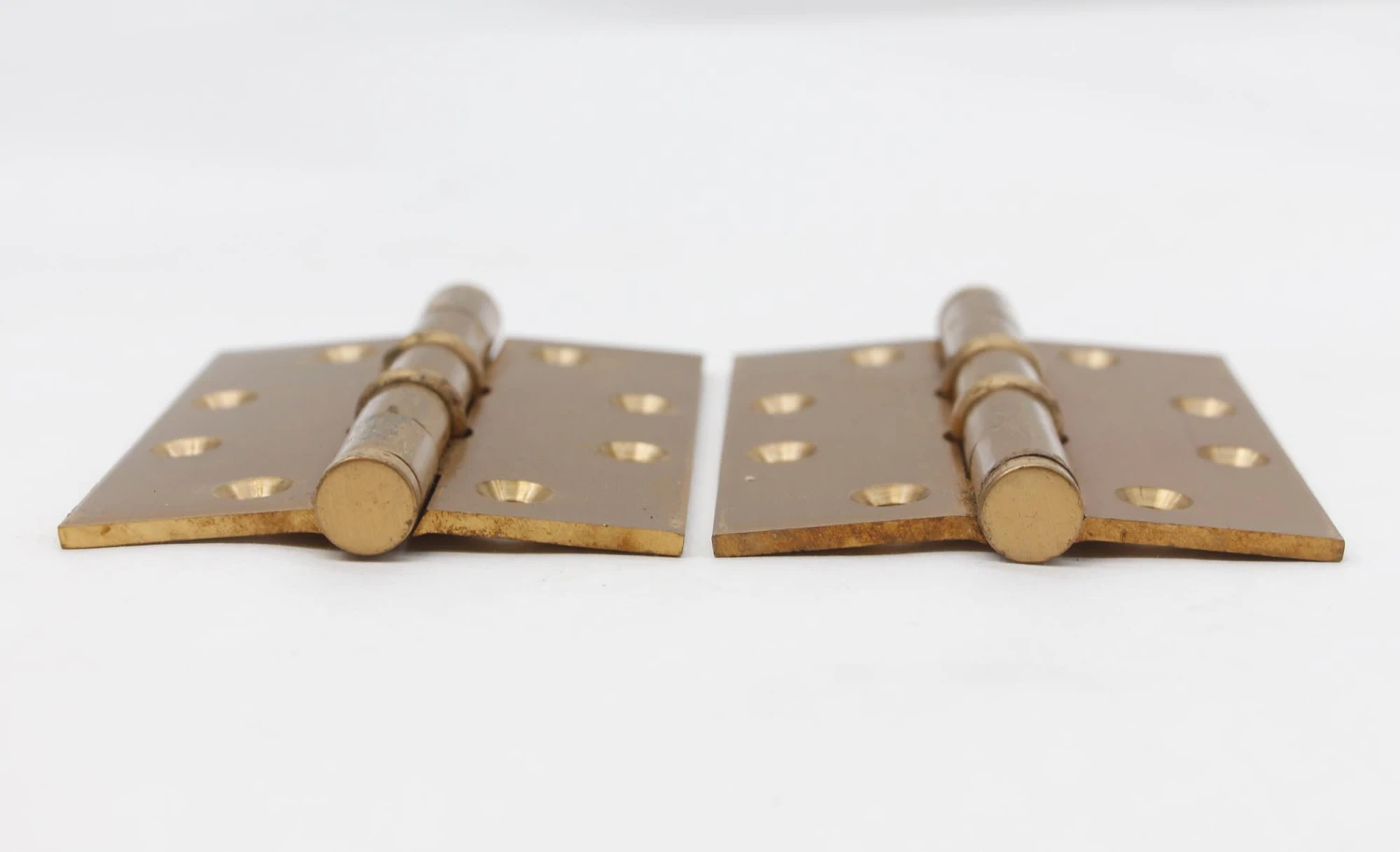 Pair Of Vintage 4.5 X 3.5 In. Brass Ball Bearing Door Hinges 6 Pair Of Vintage 4.5 X 3.5 In. Brass Ball Bearing Door Hinges - Image 4