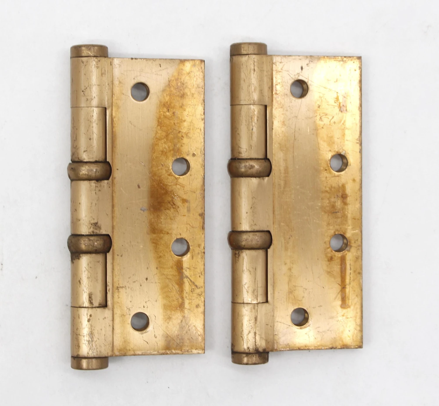 Pair Of Vintage 4.5 X 3.5 In. Brass Ball Bearing Door Hinges 7 Pair Of Vintage 4.5 X 3.5 In. Brass Ball Bearing Door Hinges - Image 5