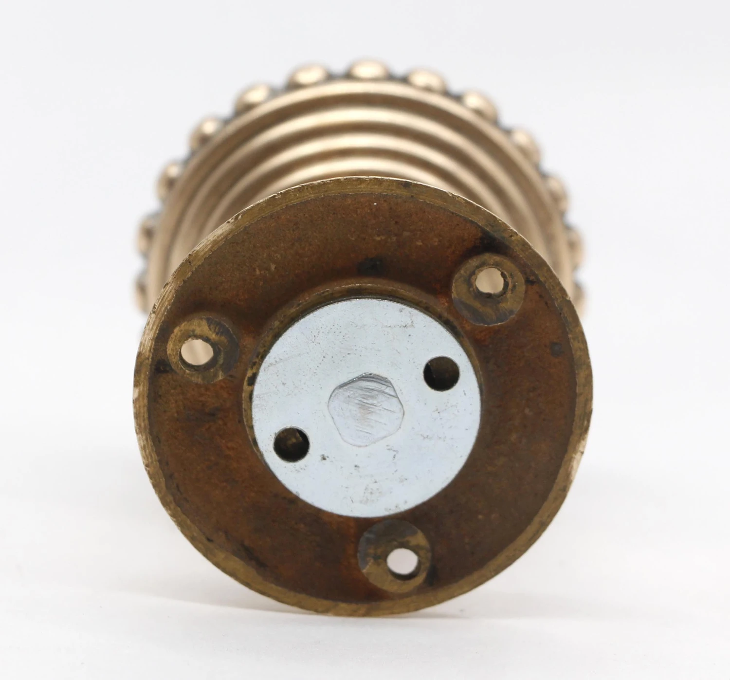 Round Beaded Polished Cast Brass Dummy Door Knob 6 Round Beaded Polished Cast Brass Dummy Door Knob - Image 4