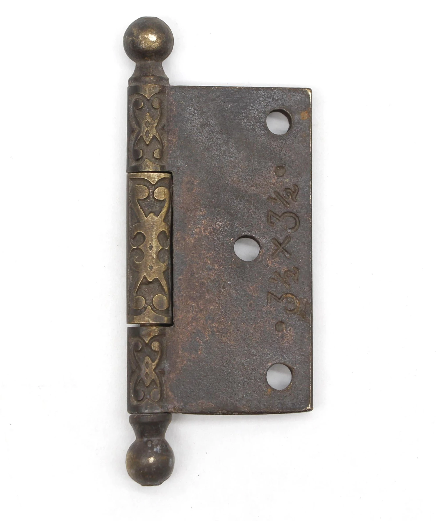 Antique 3.5 X 3.5 In. Victorian Bronze Butt Door Hinge 6 Antique 3.5 X 3.5 In. Victorian Bronze Butt Door Hinge - Image 4