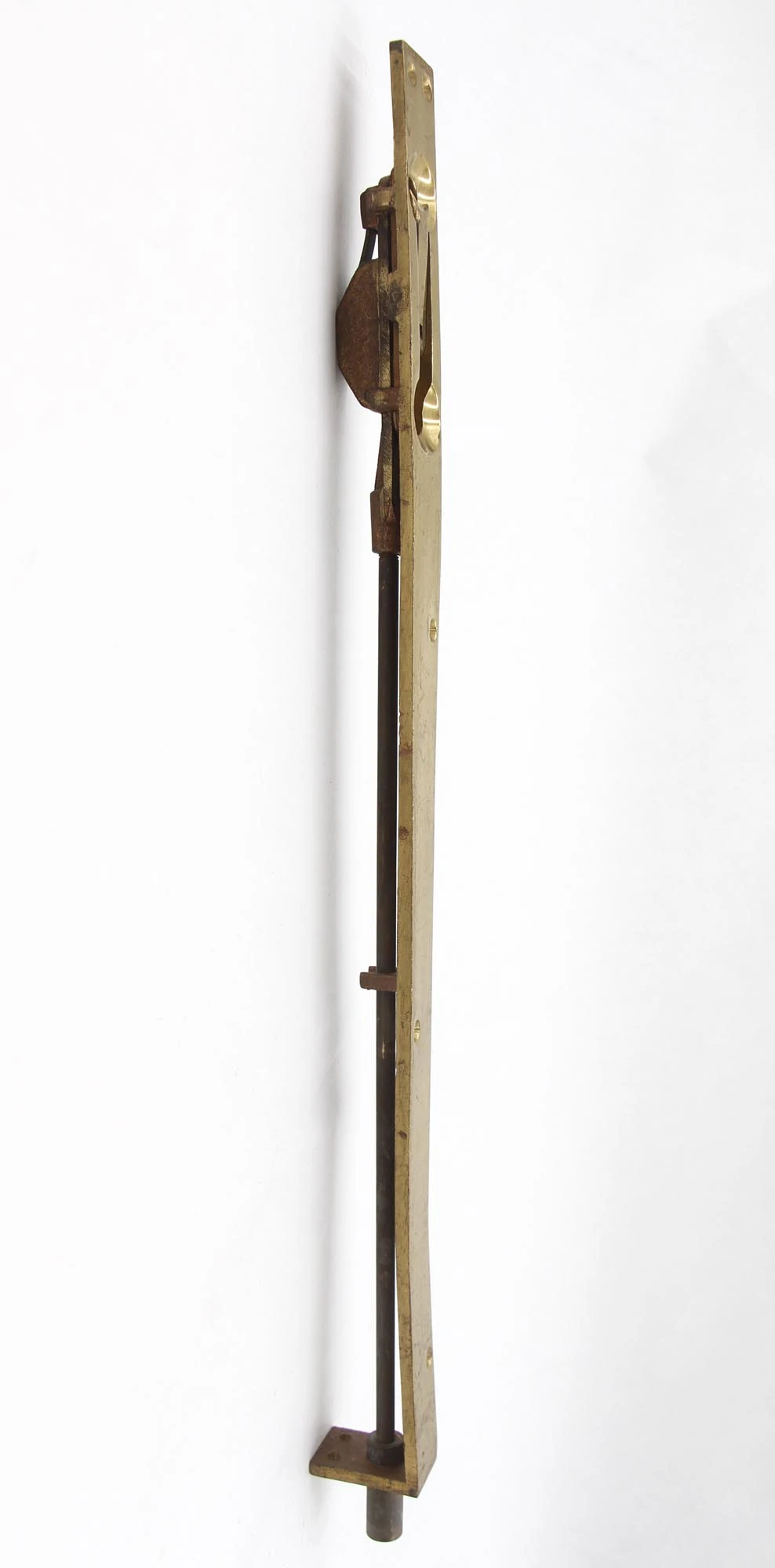 Old New Stock Brass 18.125 In. Flush Mount Floor Bolt 6 Old New Stock Brass 18.125 In. Flush Mount Floor Bolt - Image 4