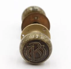 Antique Emblematic BU Brass Door Knob Set 16 Antique Emblematic BU Brass Door Knob Set -OGT Sale Store q287980 07