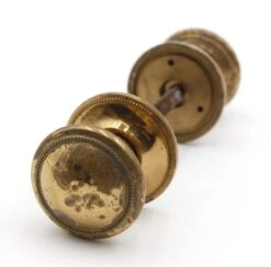 Vintage Beaded Polished Cast Brass Door Knob Set 14 Vintage Beaded Polished Cast Brass Door Knob Set -OGT Sale Store q287981 04