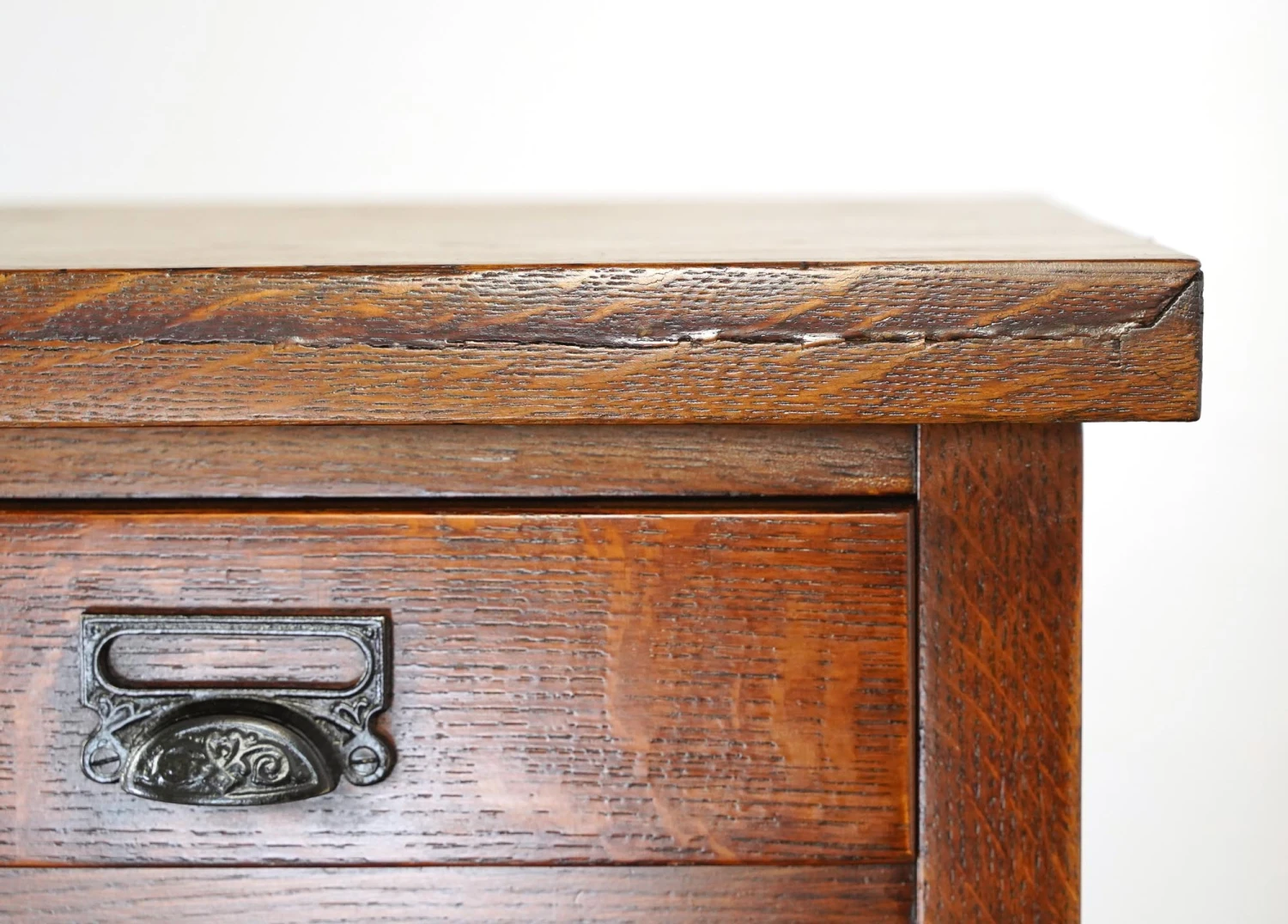 Antique Victorian Oak 15 Drawer Flat File Cabinet 6 Antique Victorian Oak 15 Drawer Flat File Cabinet - Image 4