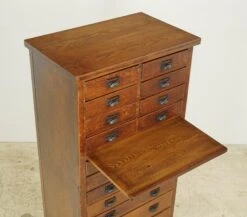 Antique Victorian Oak 15 Drawer Flat File Cabinet 17 Antique Victorian Oak 15 Drawer Flat File Cabinet -OGT Sale Store q288017 06