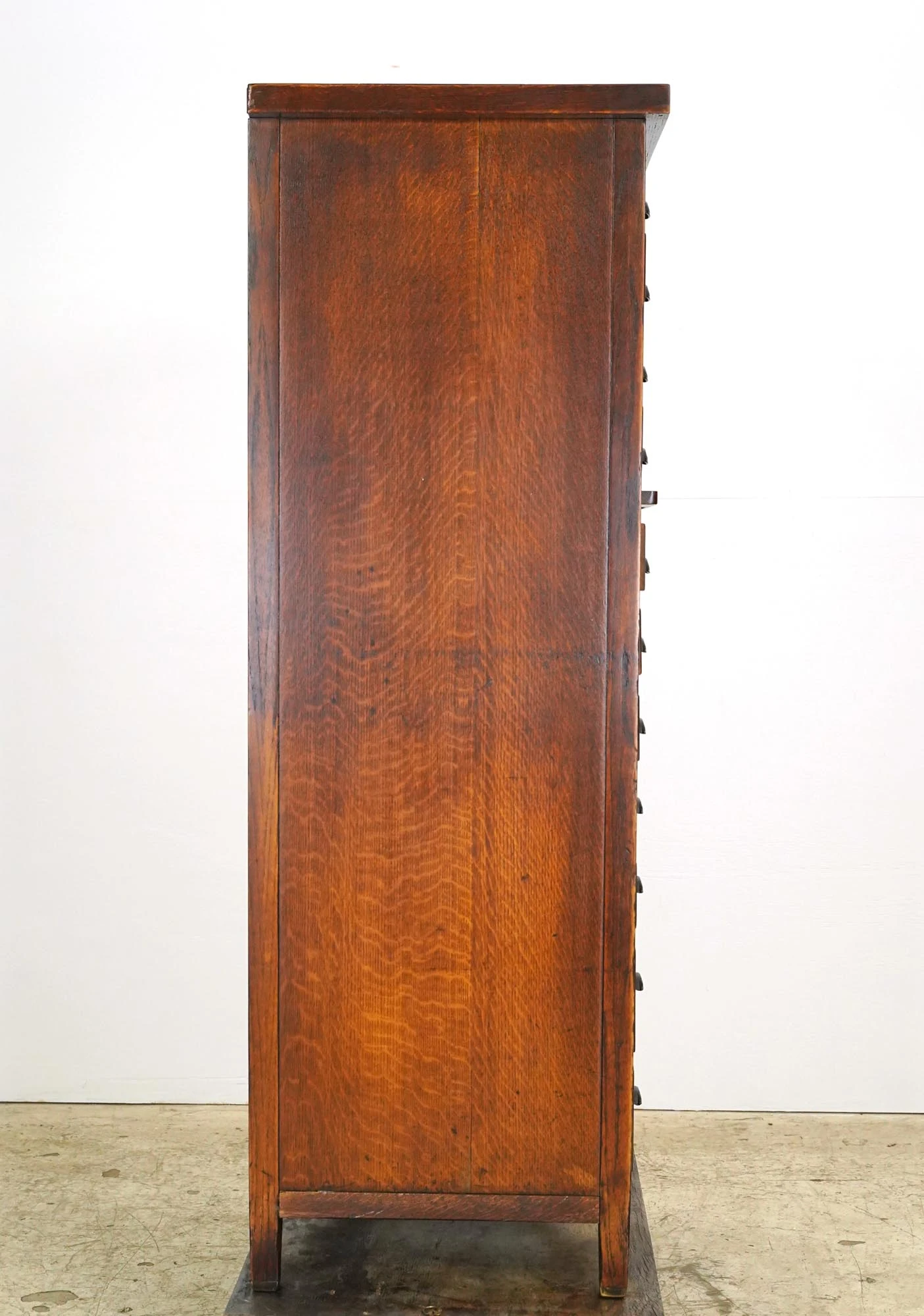 Antique Victorian Oak 15 Drawer Flat File Cabinet 9 Antique Victorian Oak 15 Drawer Flat File Cabinet - Image 7