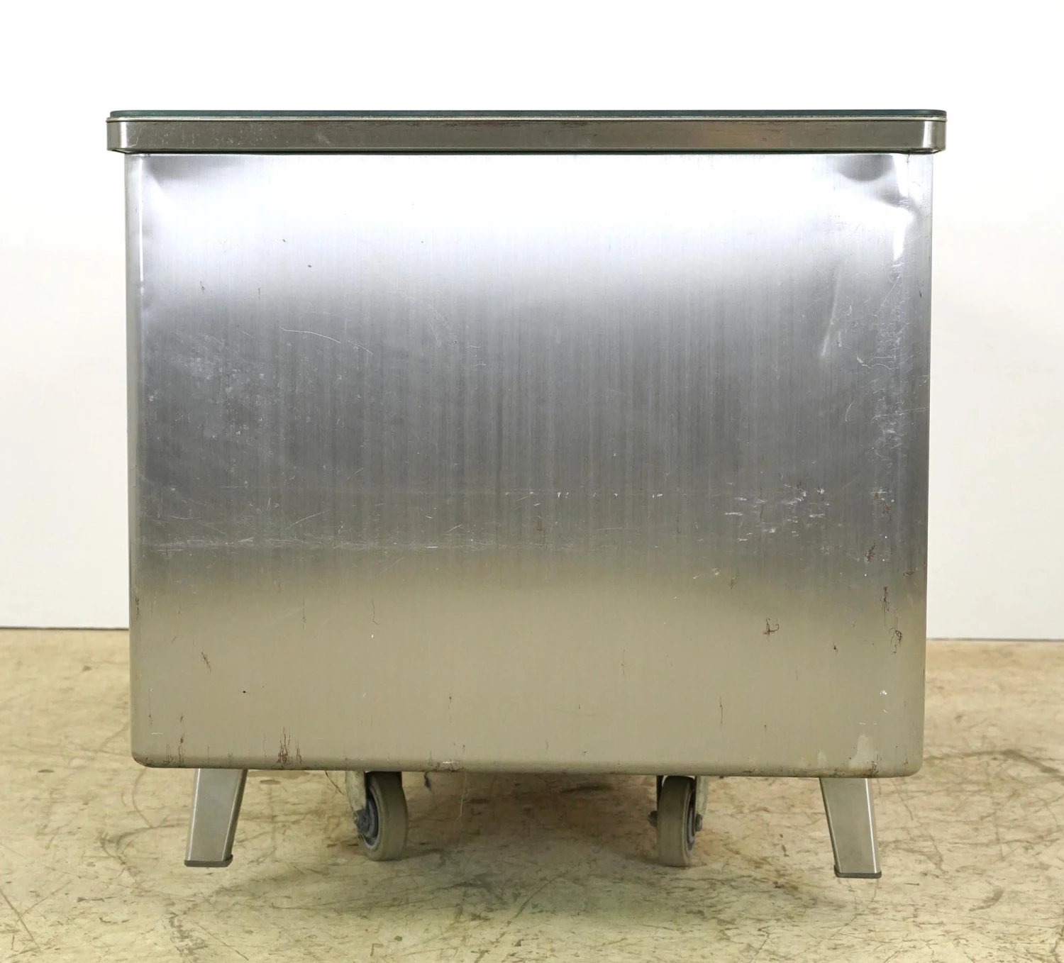 Vintage Industrial Steel Office Desk With Glass Top 13 Vintage Industrial Steel Office Desk With Glass Top - Image 11