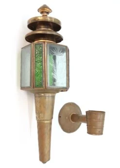Pair Of Victorian Antique Brass Oil Carriage Lantern Lights 22 Pair Of Victorian Antique Brass Oil Carriage Lantern Lights -OGT Sale Store q288109 05