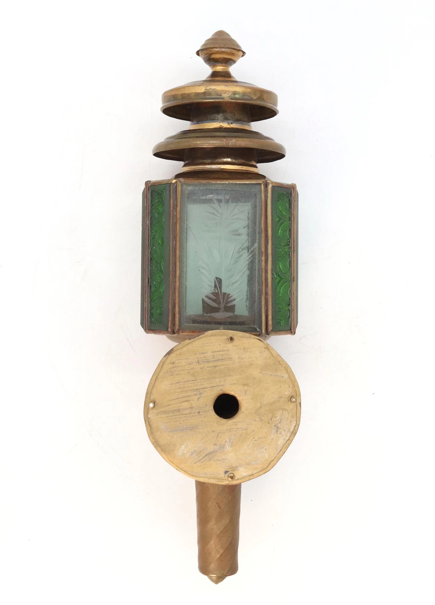 Pair Of Victorian Antique Brass Oil Carriage Lantern Lights 11 Pair Of Victorian Antique Brass Oil Carriage Lantern Lights - Image 9