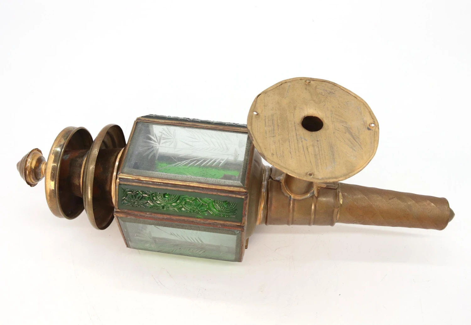 Pair Of Victorian Antique Brass Oil Carriage Lantern Lights 12 Pair Of Victorian Antique Brass Oil Carriage Lantern Lights - Image 10