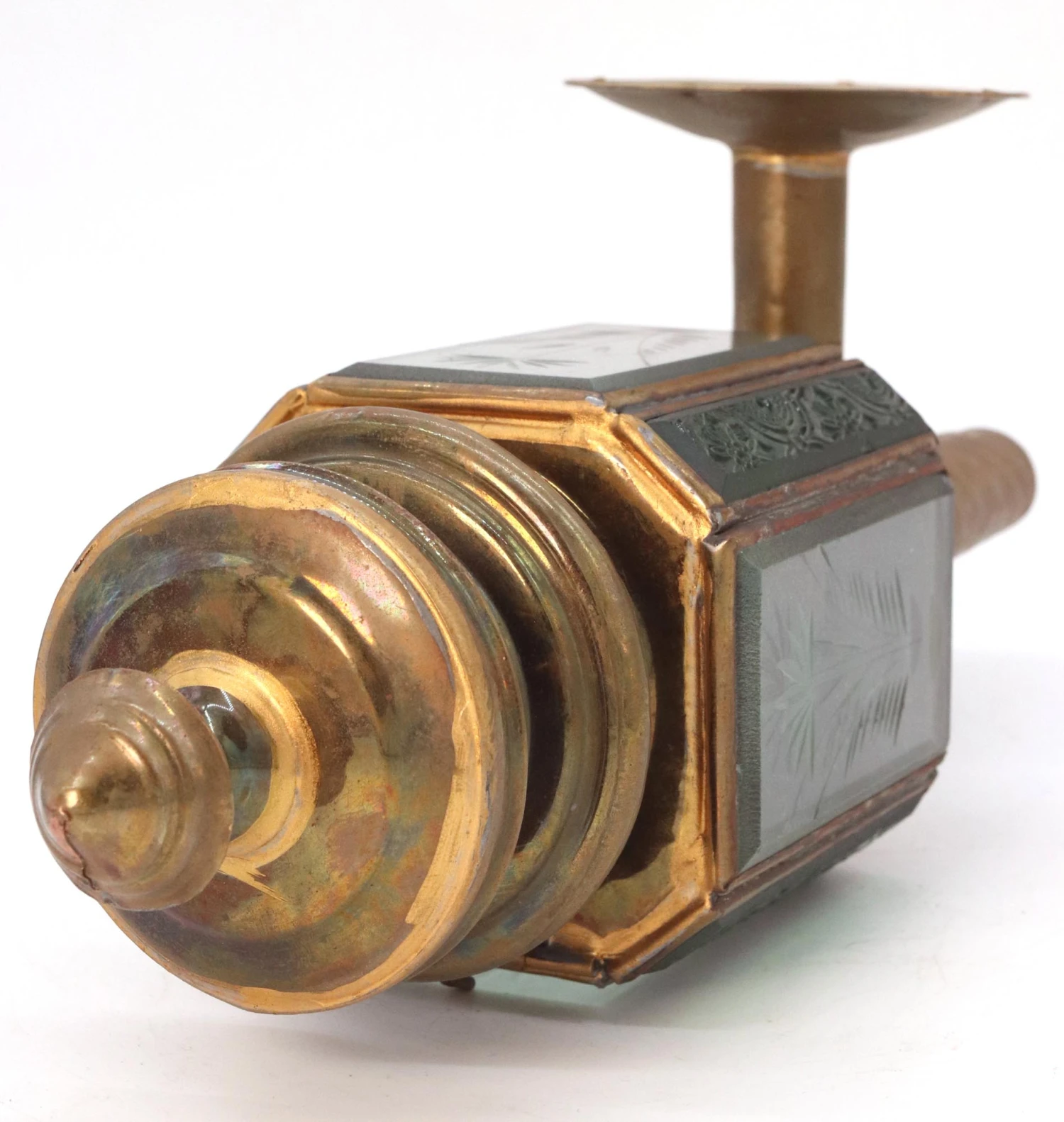 Pair Of Victorian Antique Brass Oil Carriage Lantern Lights 13 Pair Of Victorian Antique Brass Oil Carriage Lantern Lights - Image 11