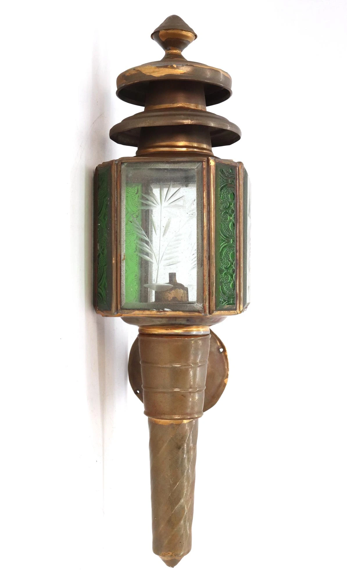 Pair Of Victorian Antique Brass Oil Carriage Lantern Lights 17 Pair Of Victorian Antique Brass Oil Carriage Lantern Lights - Image 15