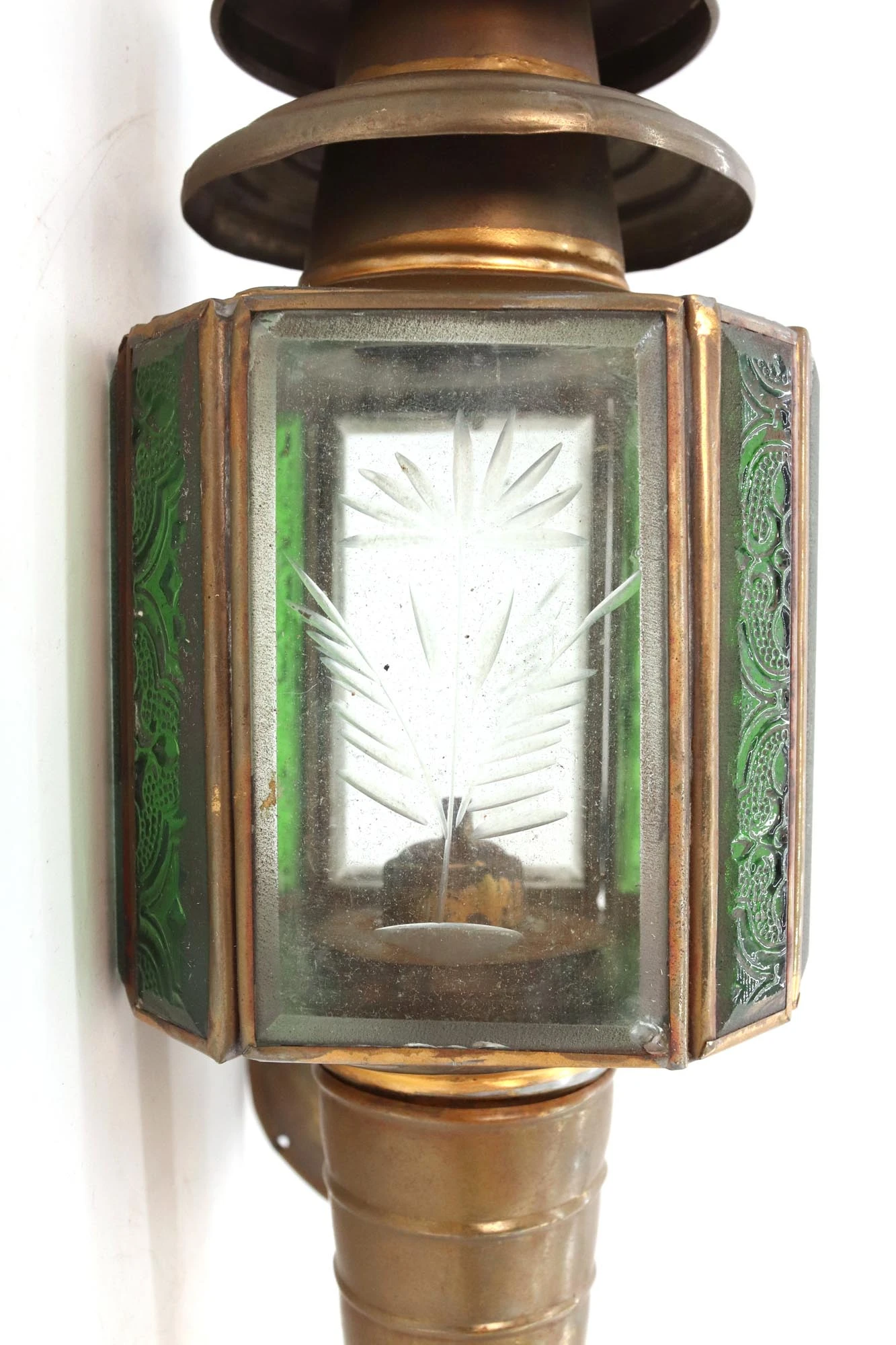 Pair Of Victorian Antique Brass Oil Carriage Lantern Lights 18 Pair Of Victorian Antique Brass Oil Carriage Lantern Lights - Image 16