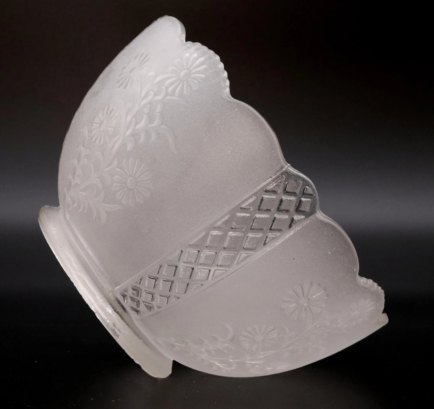 Vintage Frosted Floral Glass Gas Lamp Replacement Shade 15 Vintage Frosted Floral Glass Gas Lamp Replacement Shade - Image 13