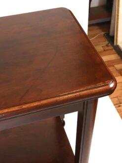 Traditional Wood End Table With Bottom Shelf -OGT Sale Store q288111 07