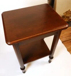 Traditional Wood End Table With Bottom Shelf -OGT Sale Store q288111 09