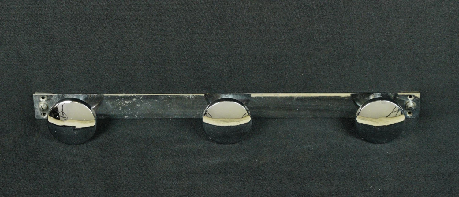 Vintage European 21.75 In. Chromed Steel Coat Wall Rack 4 Vintage European 21.75 In. Chromed Steel Coat Wall Rack - Image 2