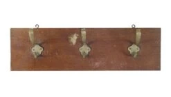 European Antique Jugenschtil Brass Hook Wall Rack