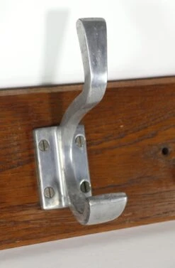 European Mid Century 4 Aluminum Hook Wall Rack 10 European Mid Century 4 Aluminum Hook Wall Rack -OGT Sale Store racks for sale 22bel10743