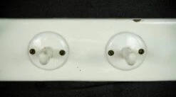 Vintage European 4 Hook White Cast Iron Coat Wall Rack 11 Vintage European 4 Hook White Cast Iron Coat Wall Rack -OGT Sale Store racks for sale 24bel11313