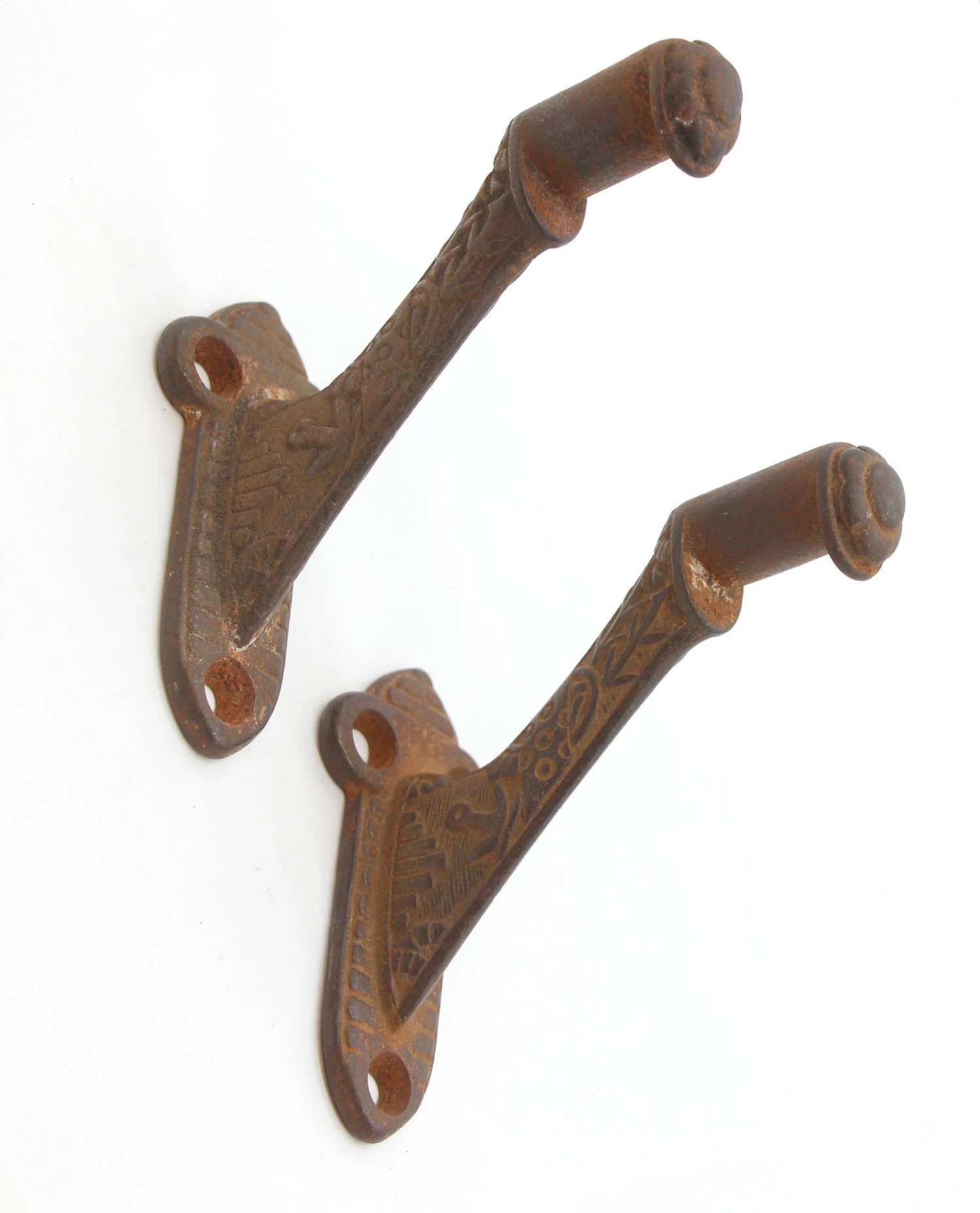 Pair Of Antique Cast Iron Aesthetic Handrail Brackets 3 Pair Of Antique Cast Iron Aesthetic Handrail Brackets