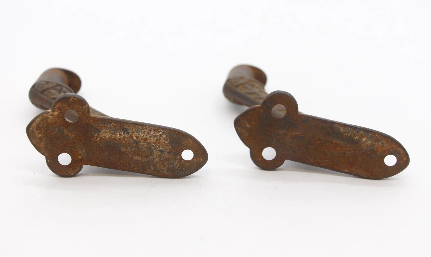 Pair Of Antique Cast Iron Aesthetic Handrail Brackets 4 Pair Of Antique Cast Iron Aesthetic Handrail Brackets - Image 2