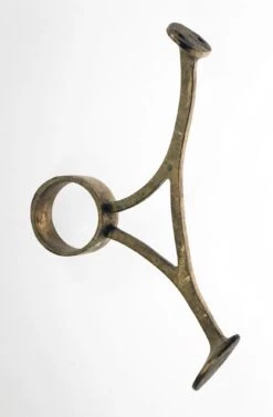Vintage Light Curved Brass Banister Bracket