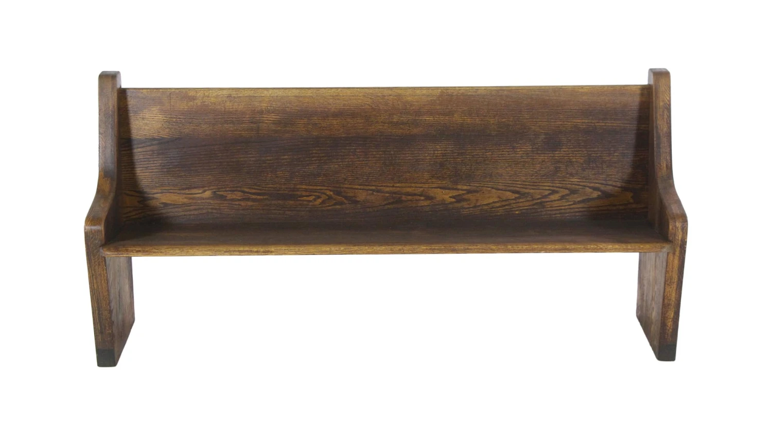 Antique 6 Ft. Oak Dark Tone Church Pew 3 Antique 6 Ft. Oak Dark Tone Church Pew