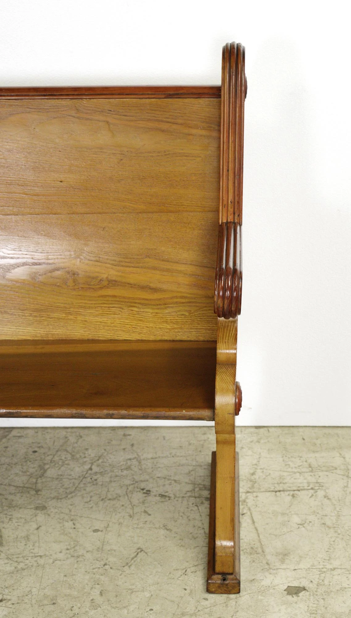 Reclaimed Restored 47 In. Wooden Pine Pew Bench 5 Reclaimed Restored 47 In. Wooden Pine Pew Bench - Image 3