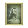 Pine Framed Canvas Painting Of Jesus -OGT Sale Store religious antiques pine framed canvas painting of jesus q285485