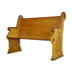 Reclaimed Restored 47 In. Wooden Pine Pew Bench